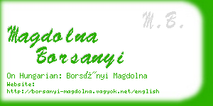 magdolna borsanyi business card